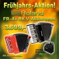 ROLAND FR-4XB V-Akkordeon (Knopfversion) in rot - Basic PLUS