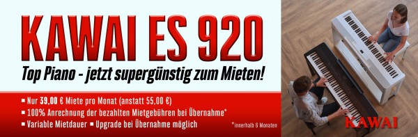 KAWAI ES920 schwarz Mietmodell Mietpreis 39,--€ pro Monat